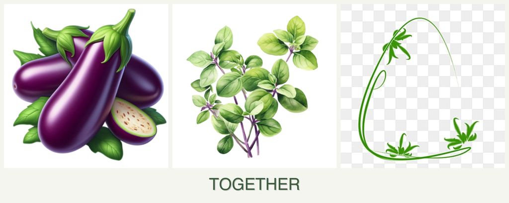 Can you plant eggplant, oregano and tarragon together?