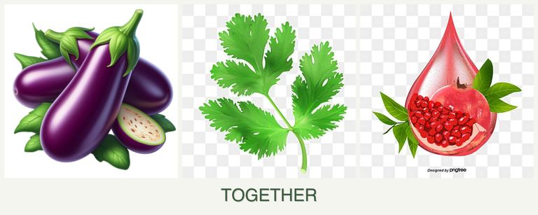 Can you plant eggplant, parsley and pomegranates together?