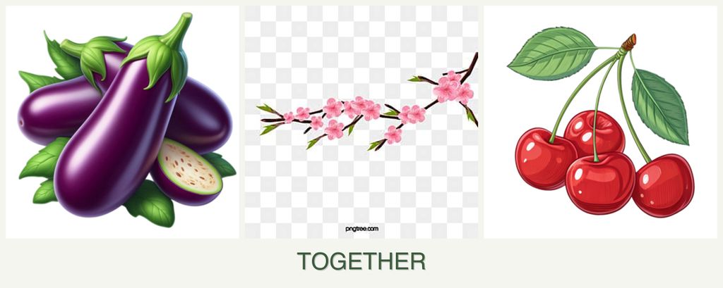 Can you plant eggplant, peaches and cherries together?