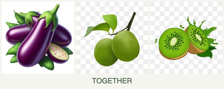 Can you plant eggplant, plums and kiwi together?