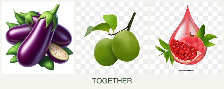 Can you plant eggplant, plums and pomegranates together?