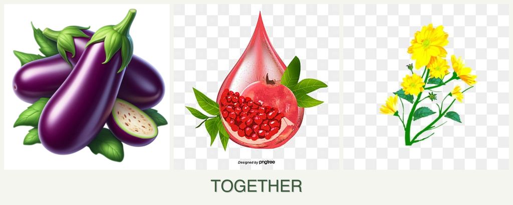 Can you plant eggplant, pomegranates and calendula together?