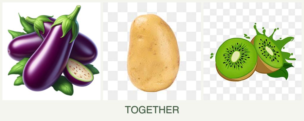 Can you plant eggplant, potatoes and kiwi together?