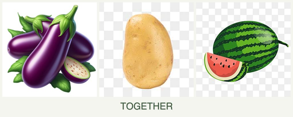 Can you plant eggplant, potatoes and melons together?