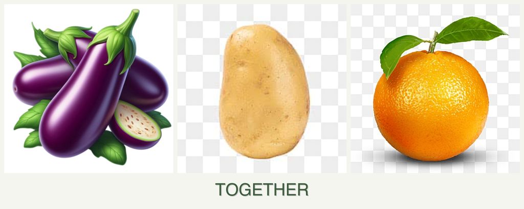Can you plant eggplant, potatoes and oranges together?