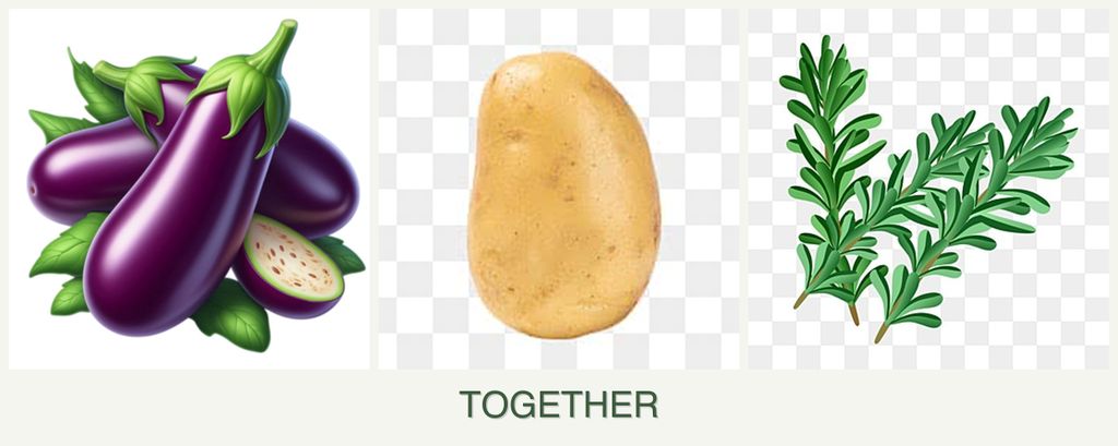Can you plant eggplant, potatoes and rosemary together?