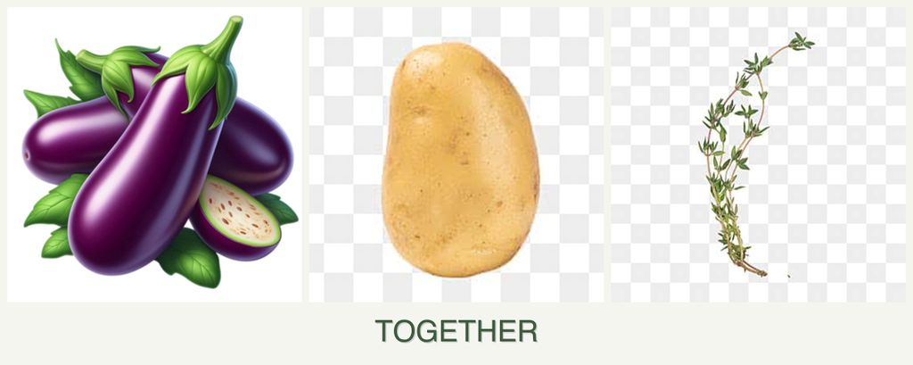 Can you plant eggplant, potatoes and thyme together?