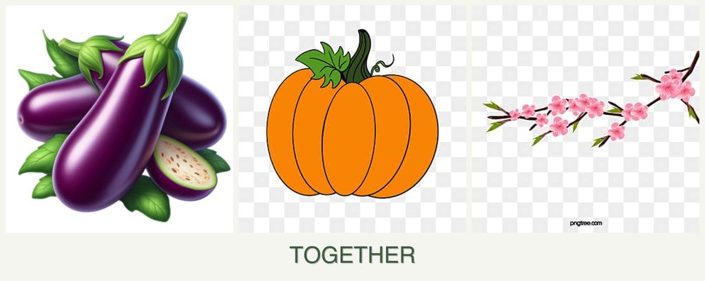 Can you plant eggplant, pumpkin and peaches together?