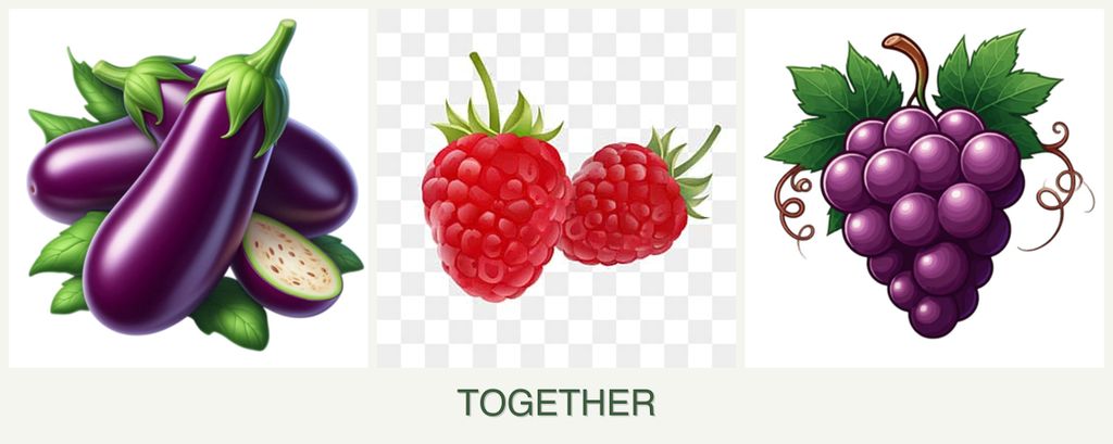 Can you plant eggplant, raspberries and grapes together?
