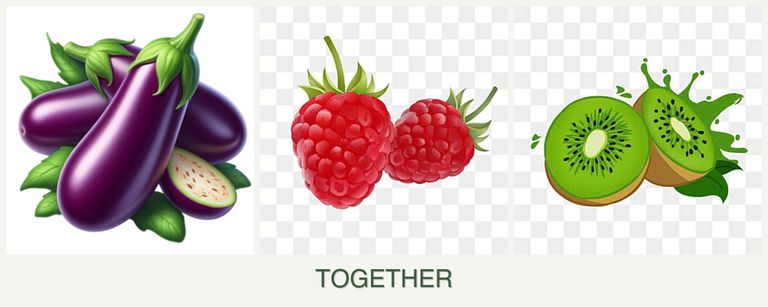 Can you plant eggplant, raspberries and kiwi together?