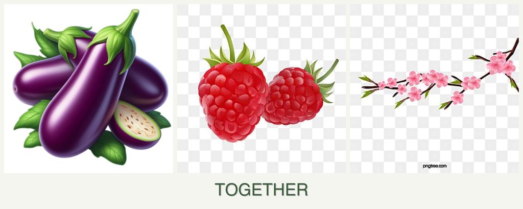 Can you plant eggplant, raspberries and peaches together?
