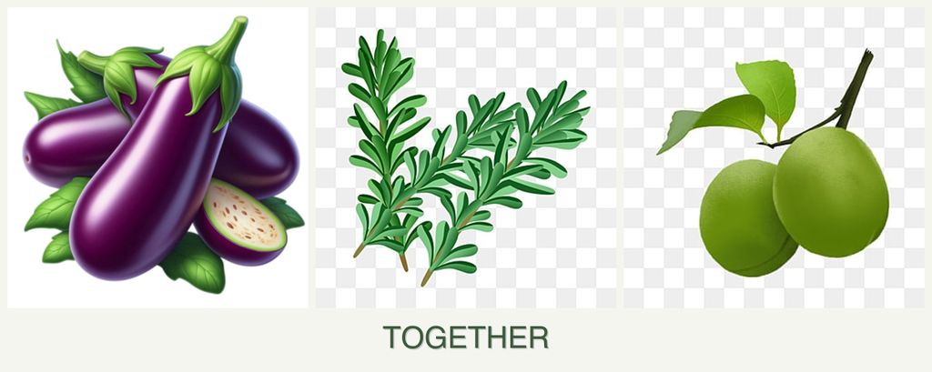 Can you plant eggplant, rosemary and plums together?
