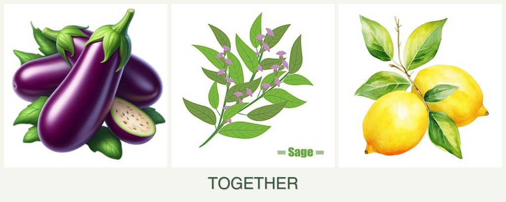 Can you plant eggplant, sage and lemons together?