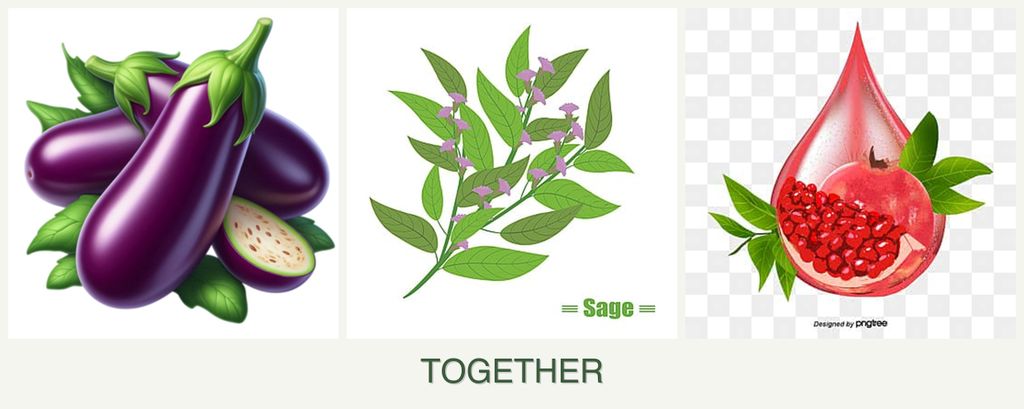 Can you plant eggplant, sage and pomegranates together?