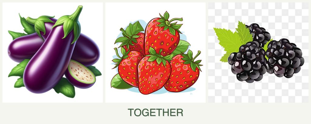 Can you plant eggplant, strawberries and blackberries together?