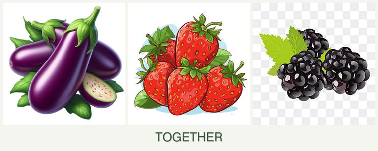 Can you plant eggplant, strawberries and blackberries together?