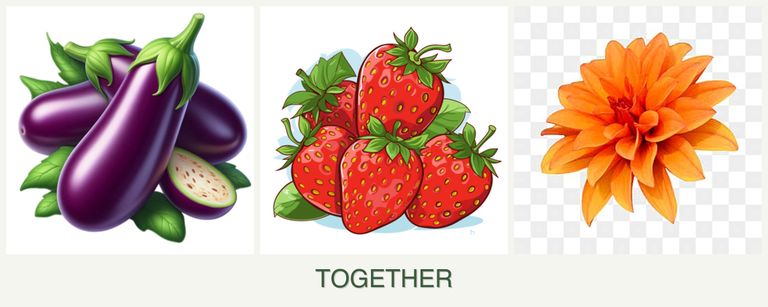 Can you plant eggplant, strawberries and dahlias together?