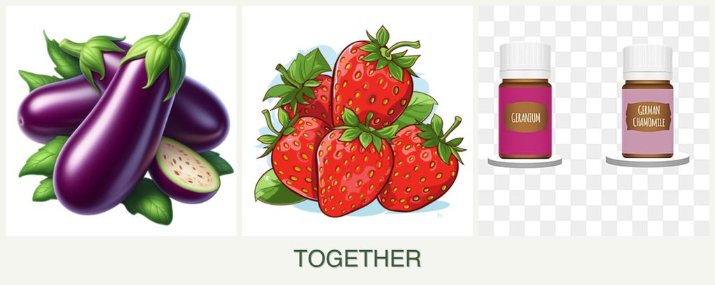 Can you plant eggplant, strawberries and geraniums together?