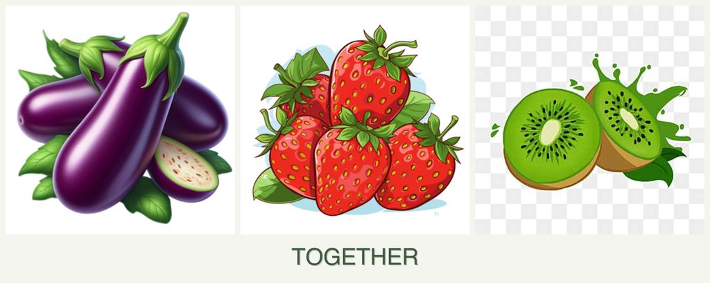 Can you plant eggplant, strawberries and kiwi together?