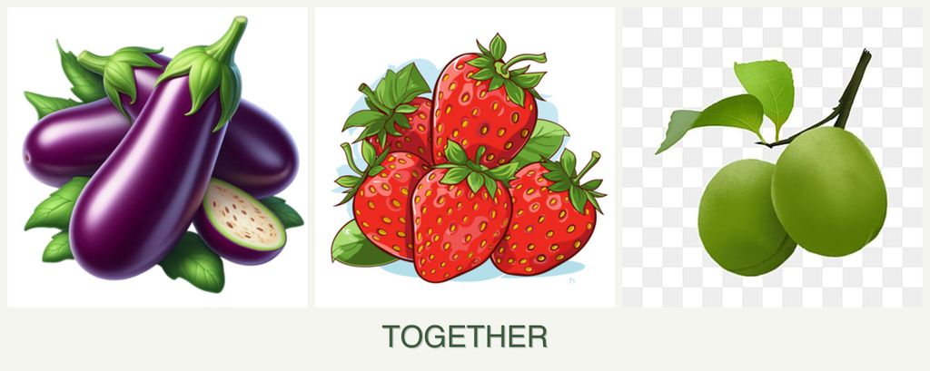 Can you plant eggplant, strawberries and plums together?