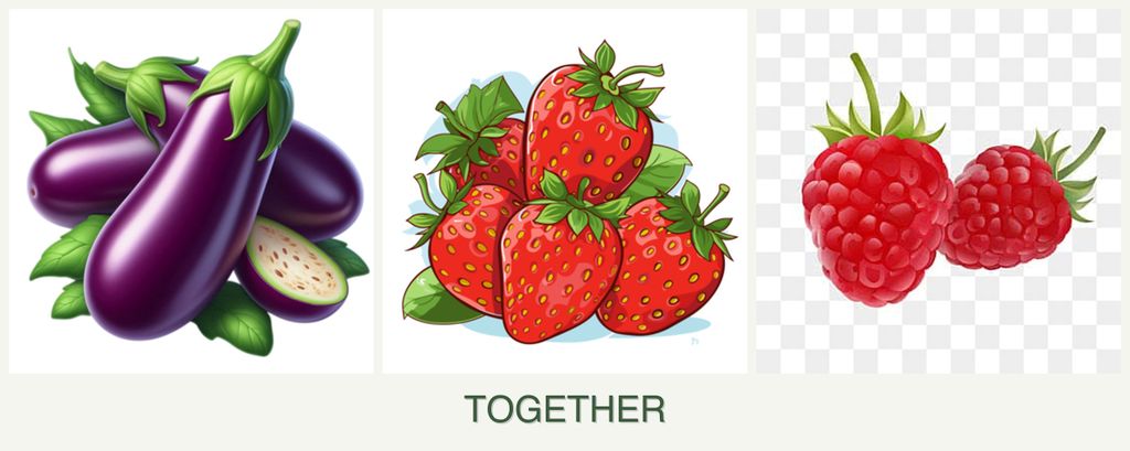 Can you plant eggplant, strawberries and raspberries together?
