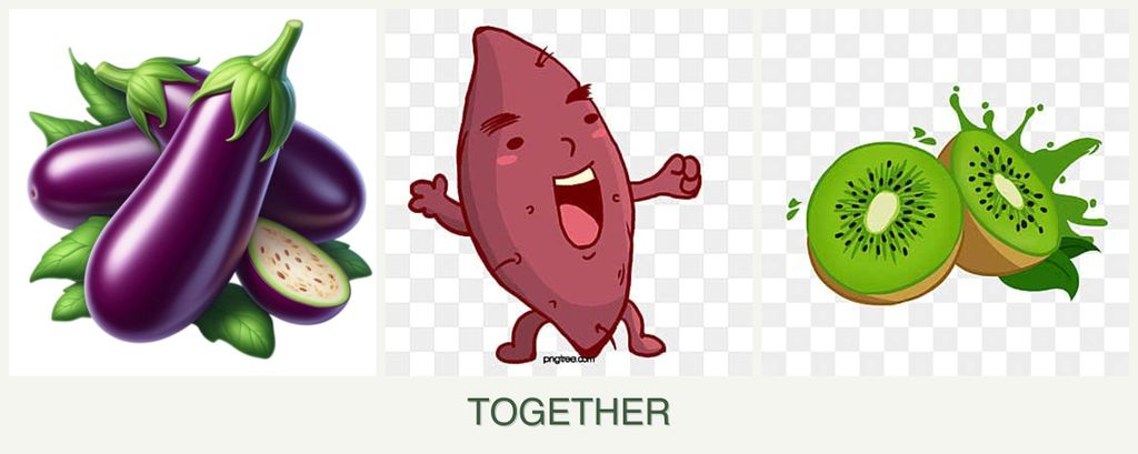 Can you plant eggplant, sweet potatoes and kiwi together?
