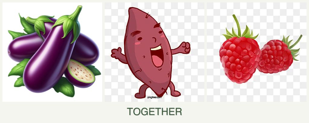 Can you plant eggplant, sweet potatoes and raspberries together?