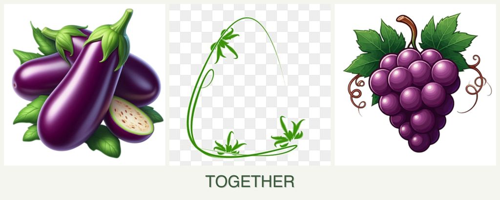 Can you plant eggplant, tarragon and grapes together?