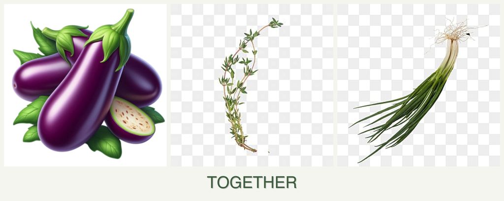 Can you plant eggplant, thyme and chives together?