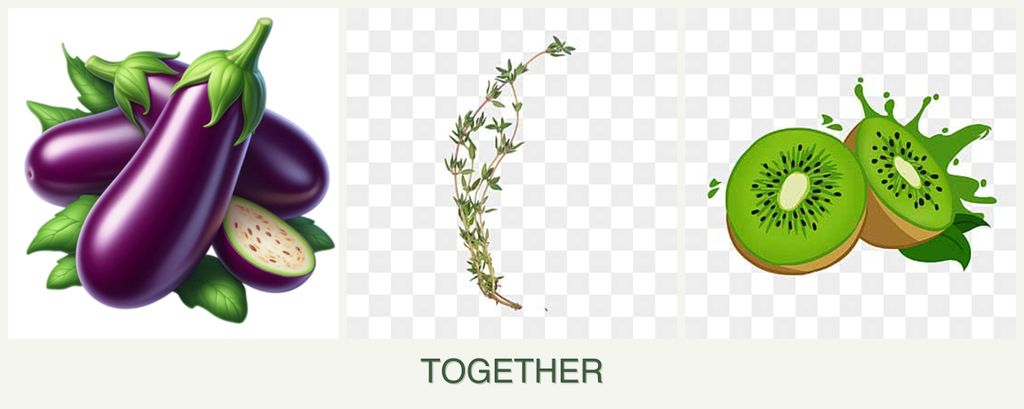 Can you plant eggplant, thyme and kiwi together?