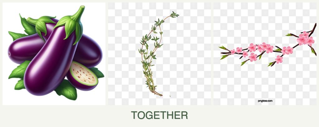 Can you plant eggplant, thyme and peaches together?