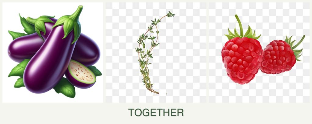 Can you plant eggplant, thyme and raspberries together?