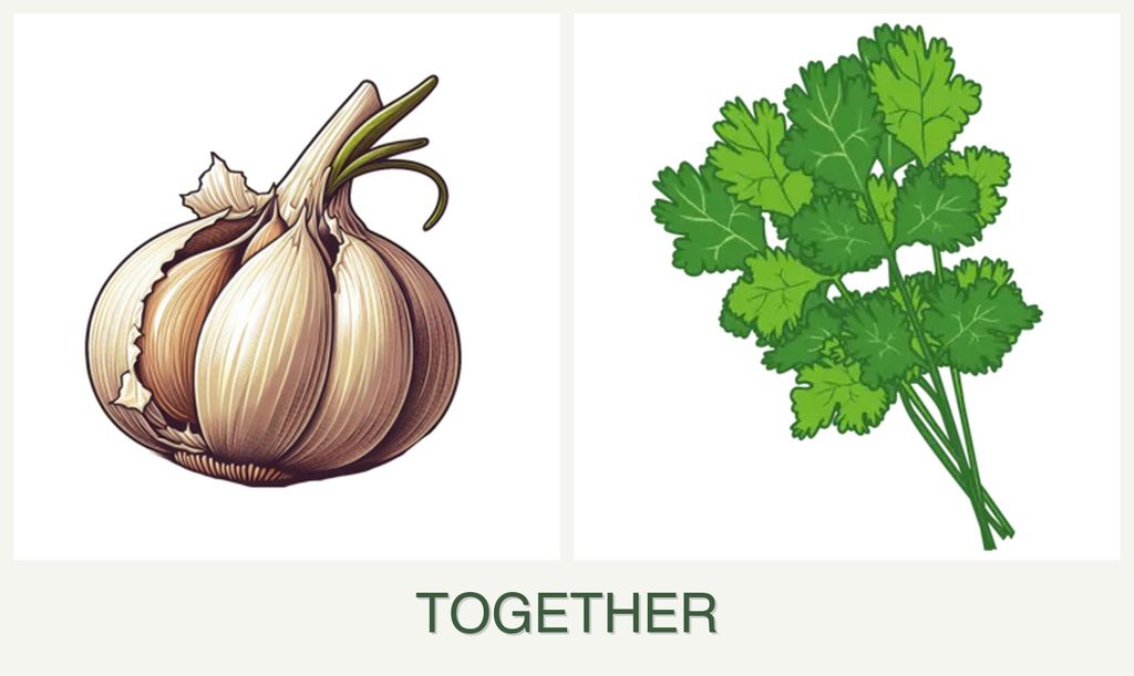 Can you plant garlic and cilantro together?