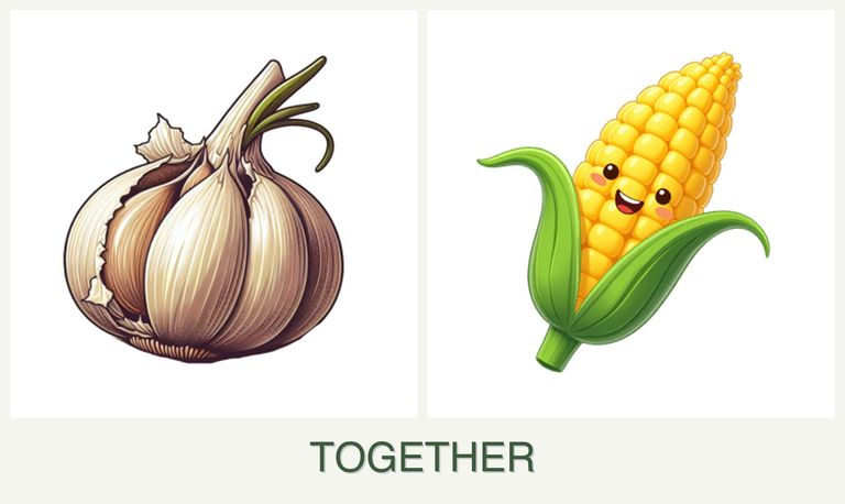 Can you plant garlic and corn together?