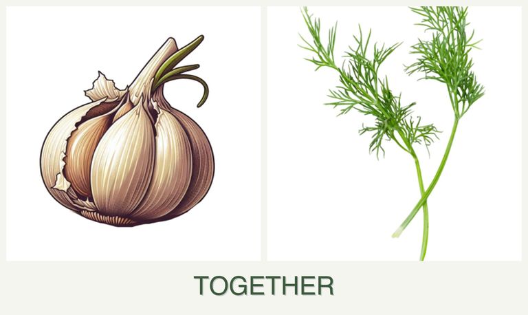 Can you plant garlic and dill together?