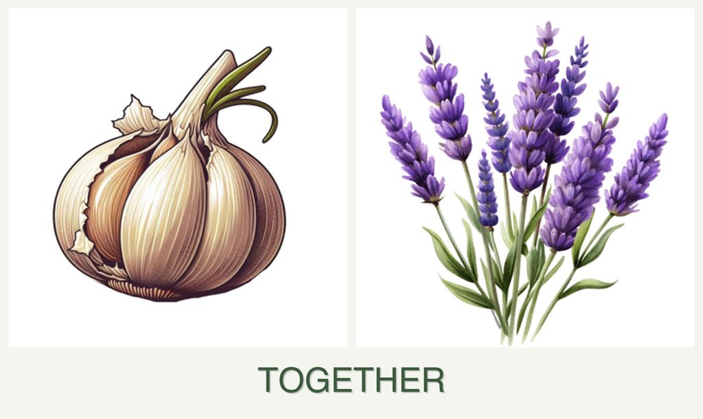 Can you plant garlic and lavender together?