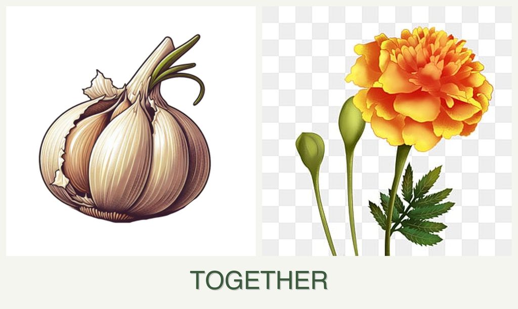 Can you plant garlic and marigolds together?