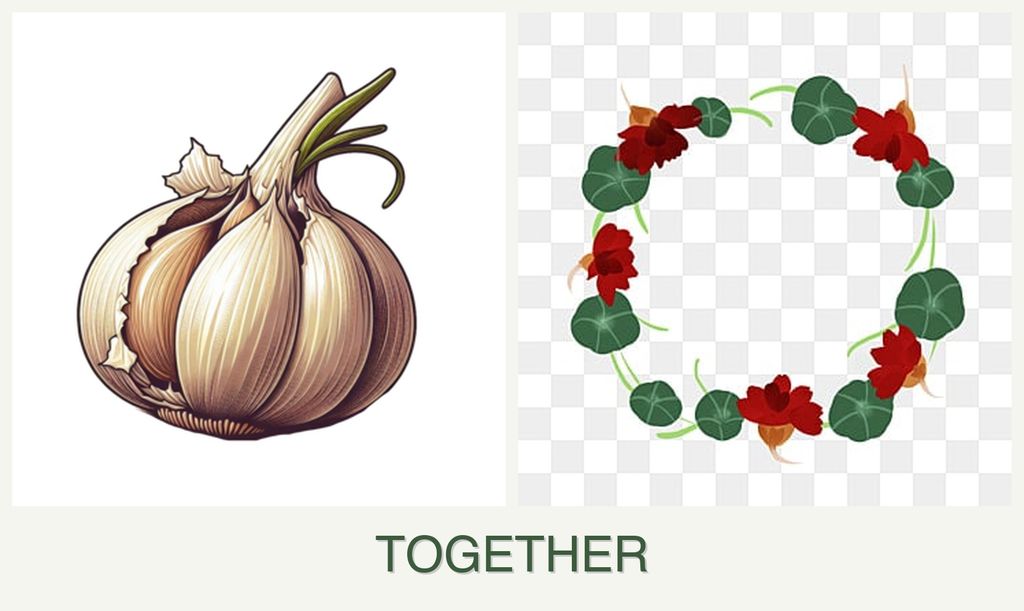 Can you plant garlic and nasturtiums together?