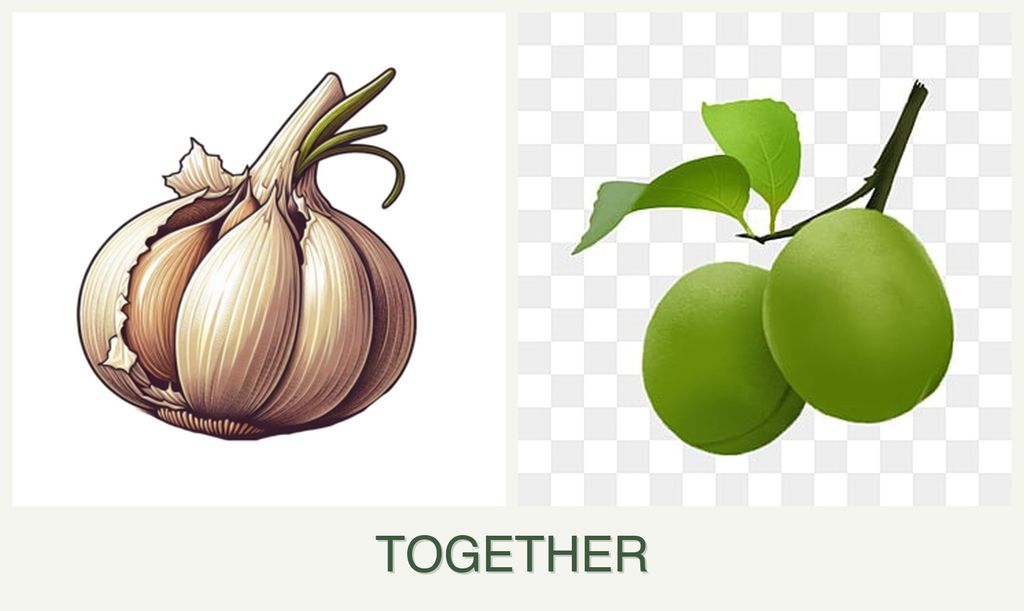 Can you plant garlic and plums together?