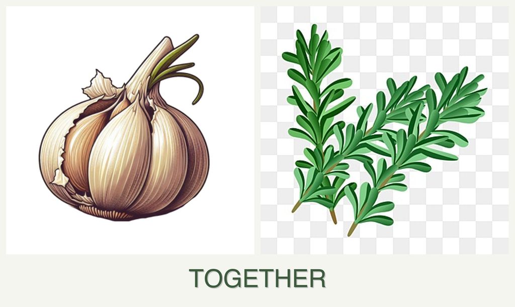 Can you plant garlic and rosemary together?