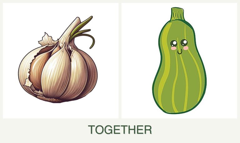Can you plant garlic and zucchini together?