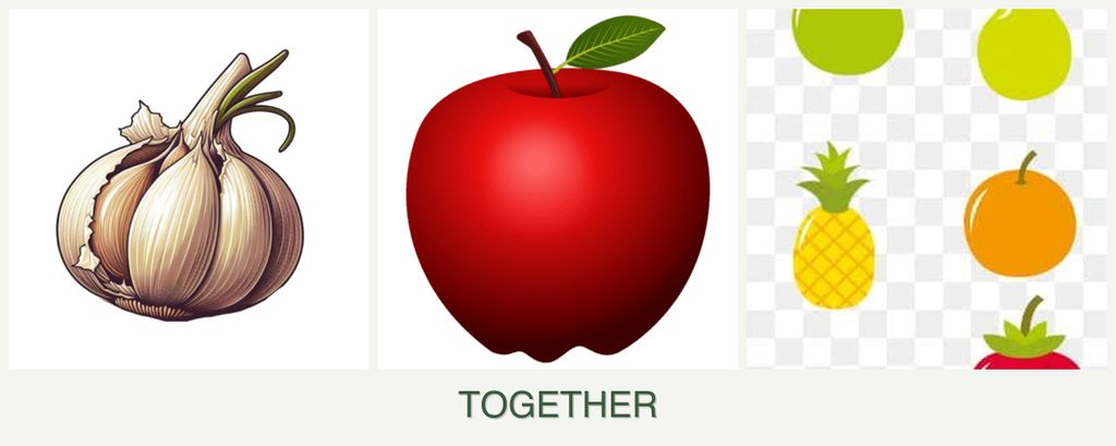 Can you plant garlic, apples and pears together?