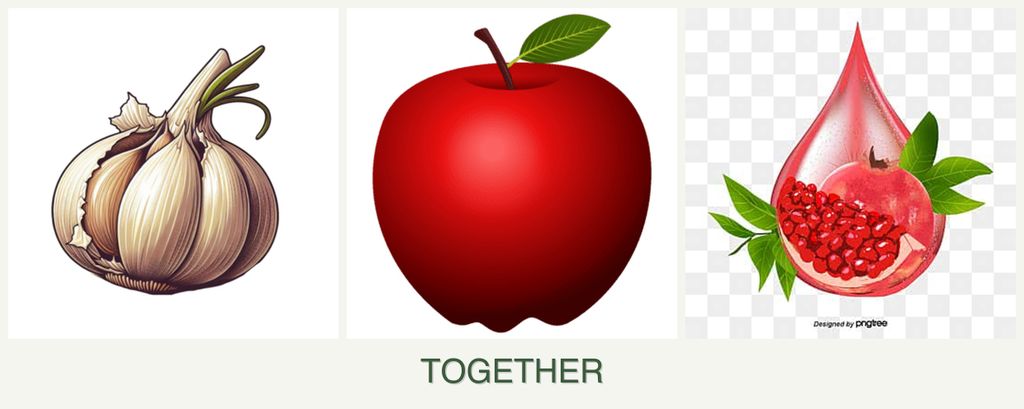 Can you plant garlic, apples and pomegranates together?