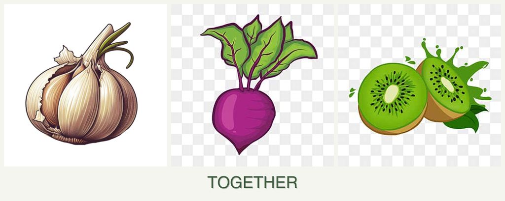 Can you plant garlic, beets and kiwi together?
