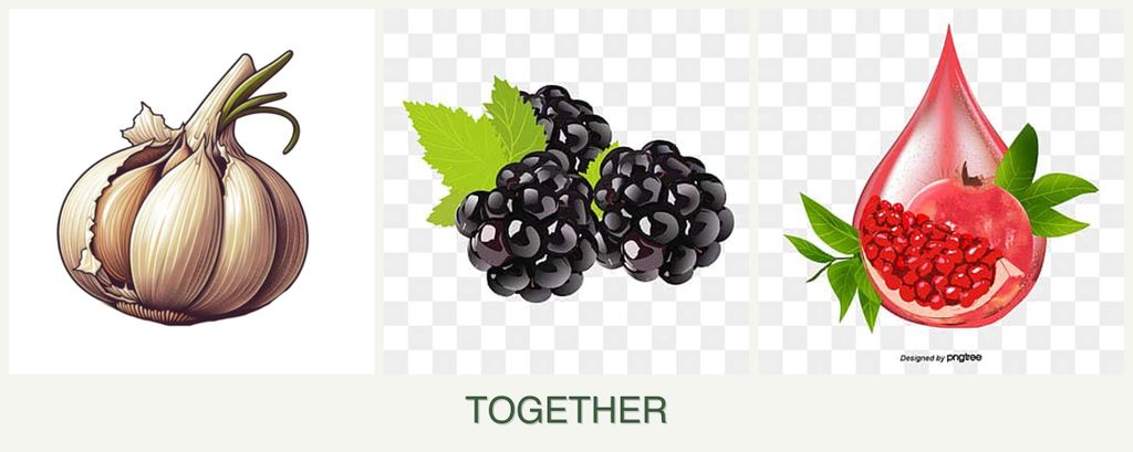 Can you plant garlic, blackberries and pomegranates together?