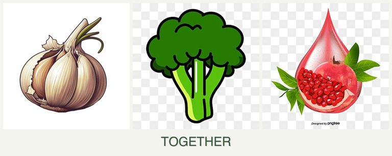 Can you plant garlic, broccoli and pomegranates together?
