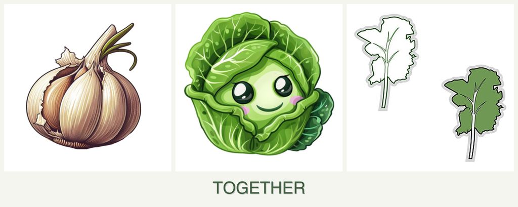 Can you plant garlic, cabbage and kale together?