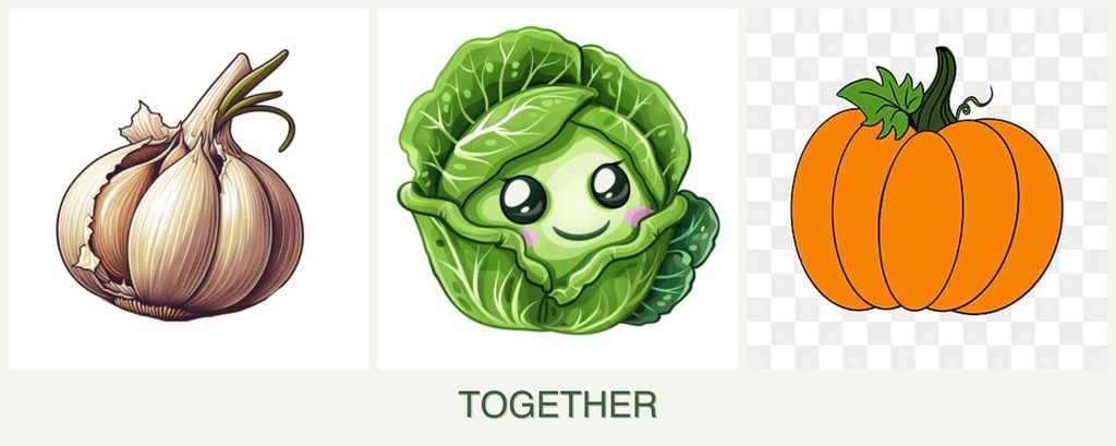 Can you plant garlic, cabbage and pumpkin together?