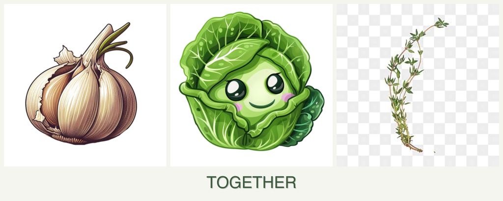 Can you plant garlic, cabbage and thyme together?