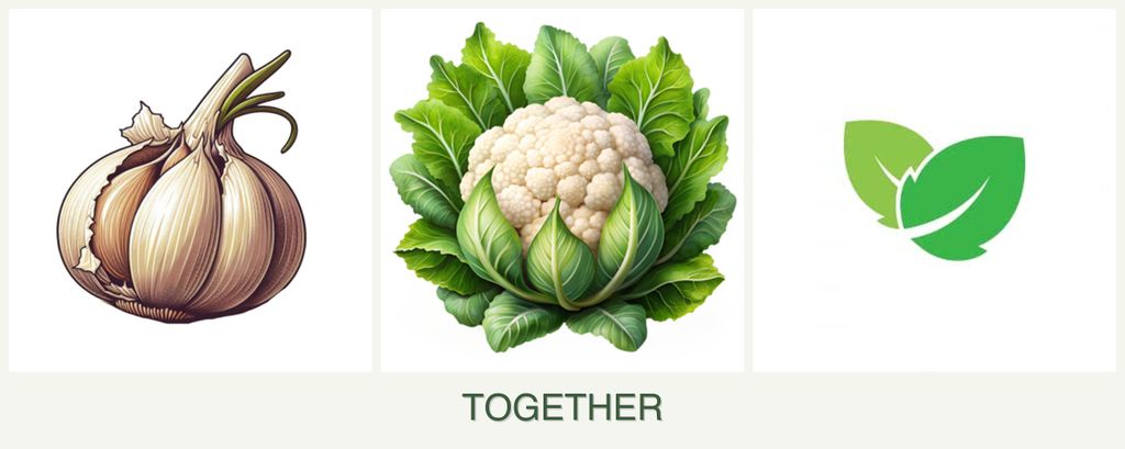 Can you plant garlic, cauliflower and mint together?